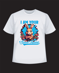 I am your sweet rabbit Typography T-Shirt Design