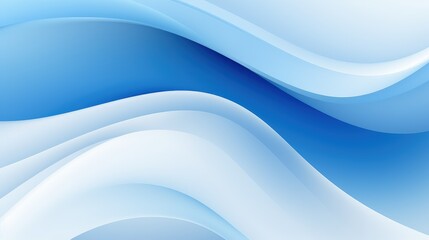 Obraz premium A smooth, flowing abstract design featuring shades of blue and white, ideal for backgrounds or graphic projects.