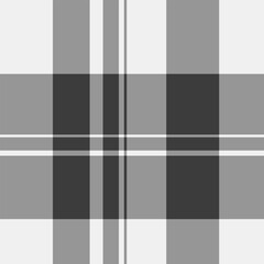 Upscale pattern plaid background, printing seamless fabric tartan. Ragged textile vector check texture in vintage gray and white colors.