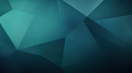 Obraz premium A smooth, abstract background featuring geometric shapes and a gradient of teal and dark colors, ideal for digital design.