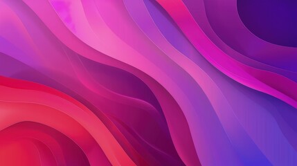 Obraz premium A vibrant abstract design featuring flowing waves in shades of pink, purple, and red, perfect for backgrounds or digital art.