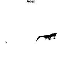 Aden governorate blank outline map