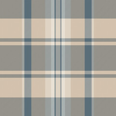 Colorful textile pattern plaid, cotton check fabric background. Free vector seamless tartan texture in pastel and light colors.