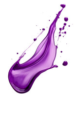 Fototapeta premium Beautiful Purple Gel Liquid Isolated on Transparent Background