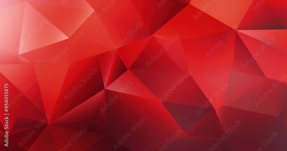 Poster a vibrant abstract background featuring geometric shapes in various shades of red, ideal for design 