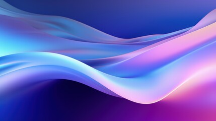 Naklejka premium A smooth, flowing abstract design featuring gradients of blue and pink hues, creating a calming visual effect.