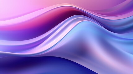 Naklejka premium A smooth, flowing abstract design featuring soft gradients of purple and pink hues, evoking a sense of calm and fluidity.