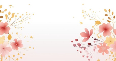 A floral design featuring soft pink and gold elements, perfect for backgrounds or invitations.