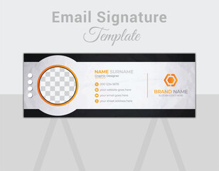 Email signature design or email footer template and personal social media cover design