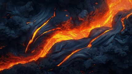 Fototapeta premium Lava. Volcano eruption