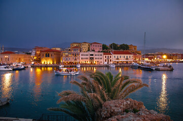 Sunset in Chania, Crete, Greece
