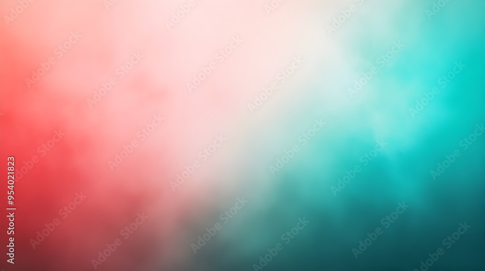 Poster sophisticated gradient background featuring a harmonious blend of turquoise and scarlet hues creatin