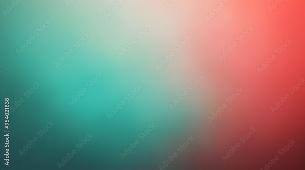 Poster elegant gradient background with smooth transitions between turquoise and scarlet colors providing a
