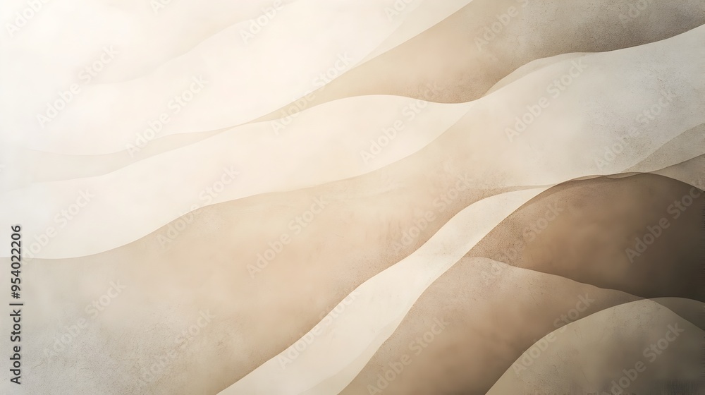Poster minimalist and elegant textured paper background with soft gradient hues in shades of warm beige pro