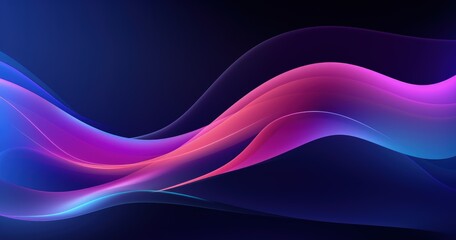 Obraz premium A vibrant abstract background featuring flowing waves in shades of blue, pink, and purple, ideal for digital design projects.