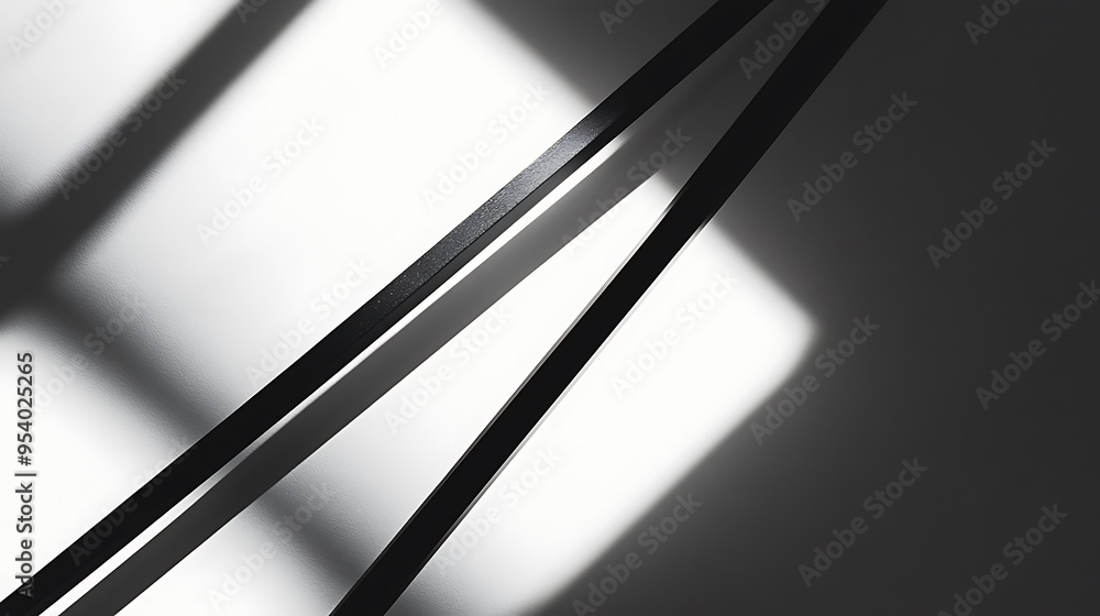 Aufkleber abstract monochromatic composition with diagonal lines and shadows