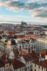 Fototapeta premium Beautiful winter sunset in Prague