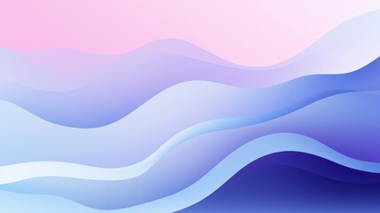 Obraz premium A smooth gradient design featuring waves in shades of pink and blue, creating a calming and modern abstract background.