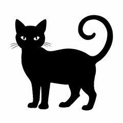 Christmas cat vector, Hand Drawn Cats Vector Illustration,