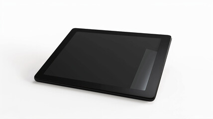 Black tablet pc isolated on white background