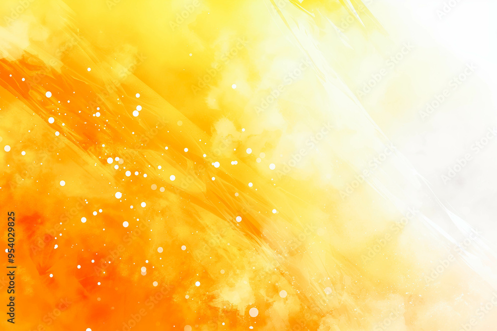 Poster white yellow orange , abstract background shine bright light and glow template empty space , grainy 