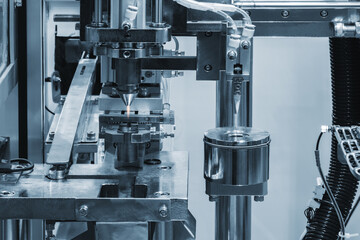 Metalworking industry concept, industrial equipment for cutting and welding metal details