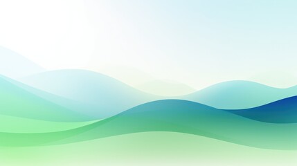 Obraz premium A serene, abstract landscape featuring soft, flowing waves in shades of blue and green, evoking tranquility and calmness.