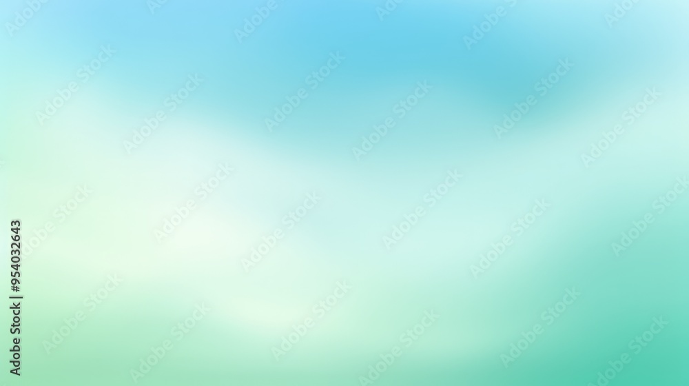 Poster a soft gradient background blending blue and green hues, creating a tranquil and serene atmosphere.