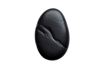 black stone isolated on clear white background