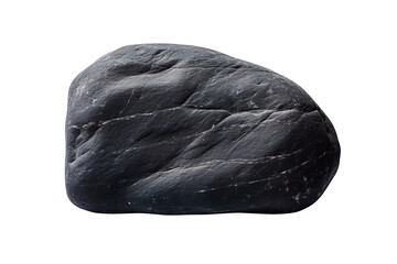 Naklejka premium black stone isolated on clear white background