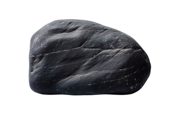black stone isolated on clear white background