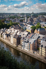 Fototapeta premium View from Citadel on Namur Old Town