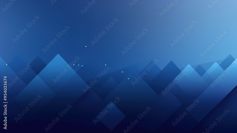 Aufkleber a serene abstract background featuring geometric shapes in varying shades of blue, creating a calmin