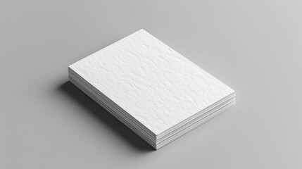 Business Card Mockup. Clean White Blank Business Card with Textured Grey Background