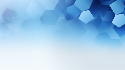 A smooth gradient background featuring hexagonal shapes in various shades of blue, ideal for digital designs or presentations.