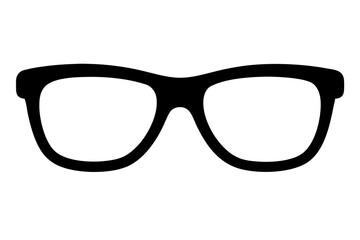 Minimal Glasses Icon Silhouette