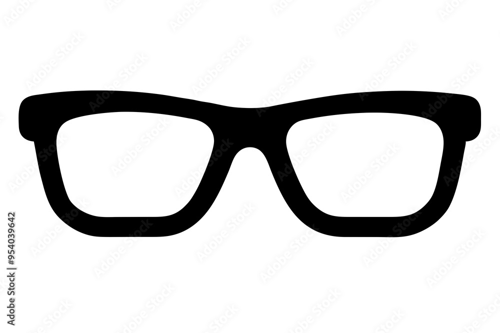 Sticker minimal glasses icon silhouette