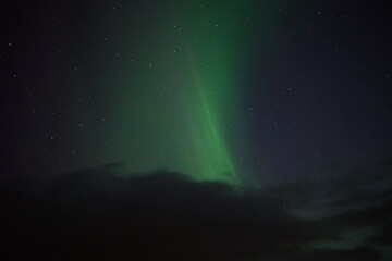 aurora borealis over the mountains