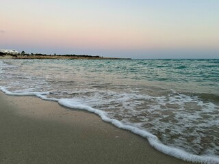 Abenddämmerung am Meer.
