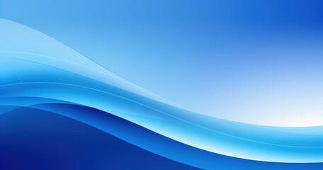 Naklejka premium A smooth gradient of blue waves creating a calming and serene background.