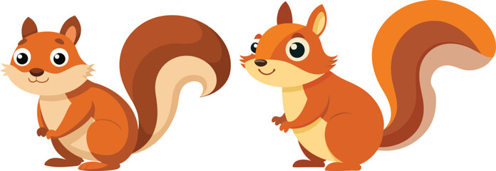 Vector of cartoon squirrel illustration on white  © Tanvir