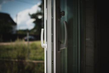 A fragment of a new plastic sliding window