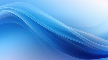 Fototapeta premium A smooth gradient of blue waves creating a calming and serene background, ideal for digital designs.