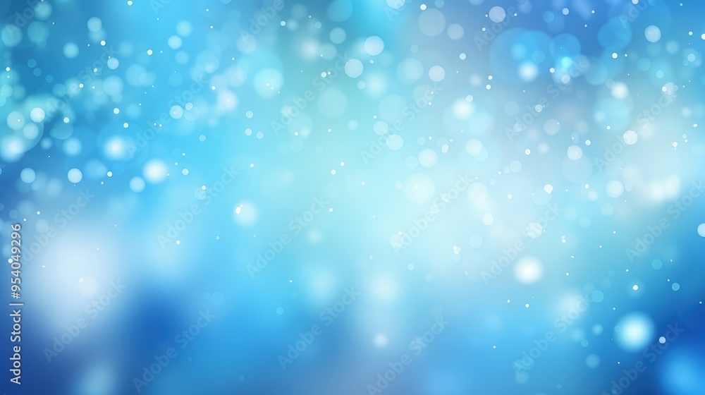 Poster a soft blue background with blurred bokeh lights, creating a calming and serene atmosphere.