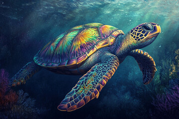 Fototapeta premium Meeresschildkröte