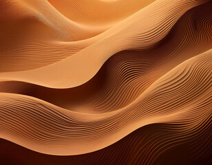 Sand Dunes Illustration Wavy, Earthy Textures Creating a Soft, Natural Desert Pattern Background