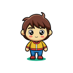 cute boy cartoon illustration