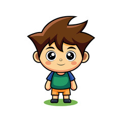 cute boy cartoon illustration