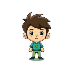 cute boy cartoon illustration