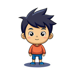 cute boy cartoon illustration